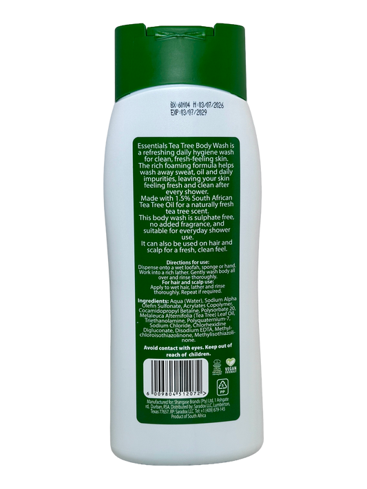 Essentials Tea Tree Oil Infused Body Wash 400ml