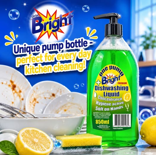 OhSo Bright Premium Dishwashing Liquid!