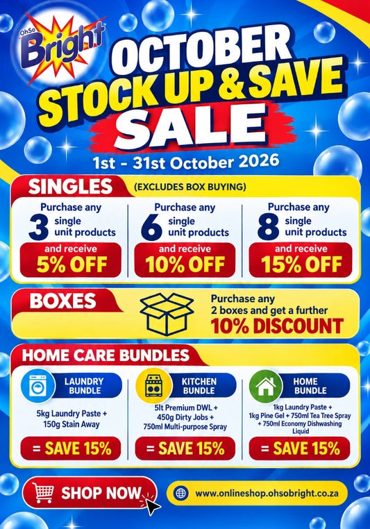 October Stock Up & Save Sale!