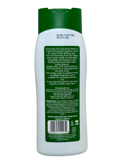 Essentials Tea Tree Oil Infused Body Wash 400ml