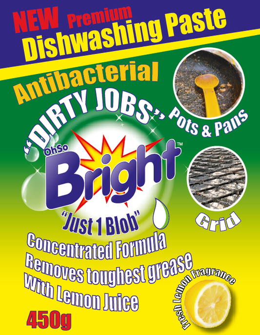OhSoBright 450g Dish Washing Paste front label 